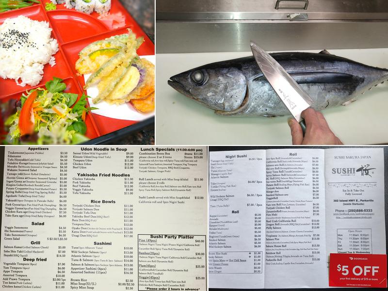 Sushi Sakura Japan Menu