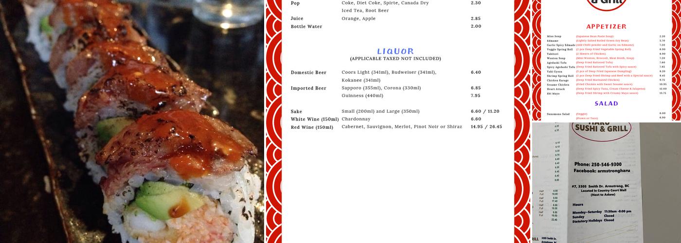 Haru Sushi & Grill Menu