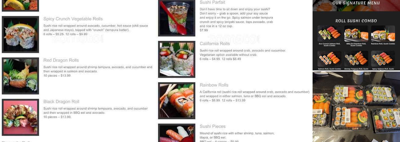Mac's Sushi Menu