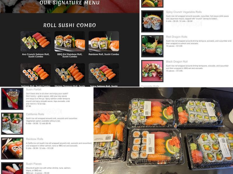 Mac's Sushi Menu