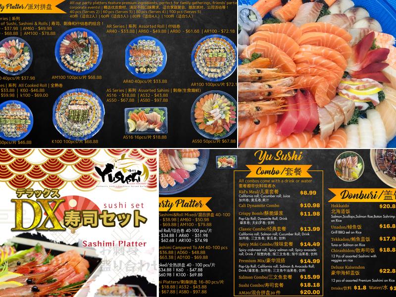 Yu Sushi Takeaway （food Court & takeout） Menu