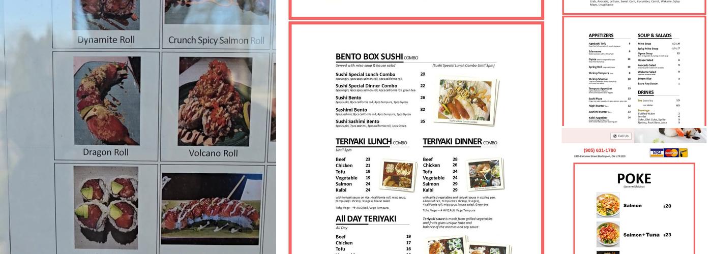 Bento Box Menu