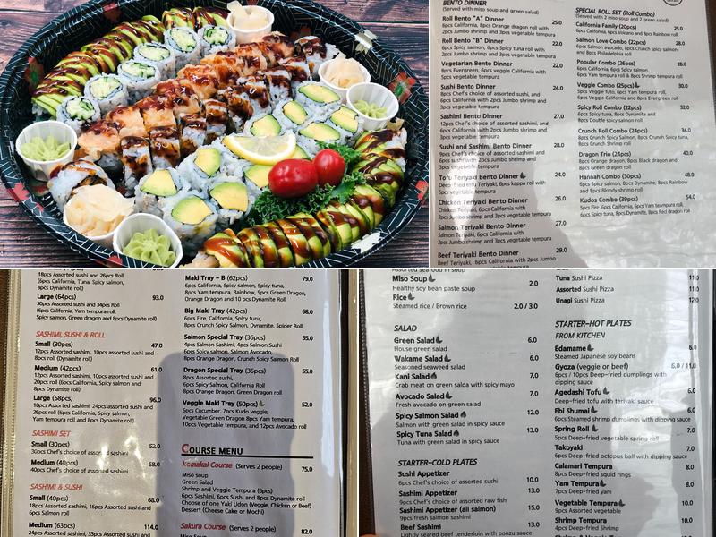Kudo Sushi - Japanese Cuisine Menu