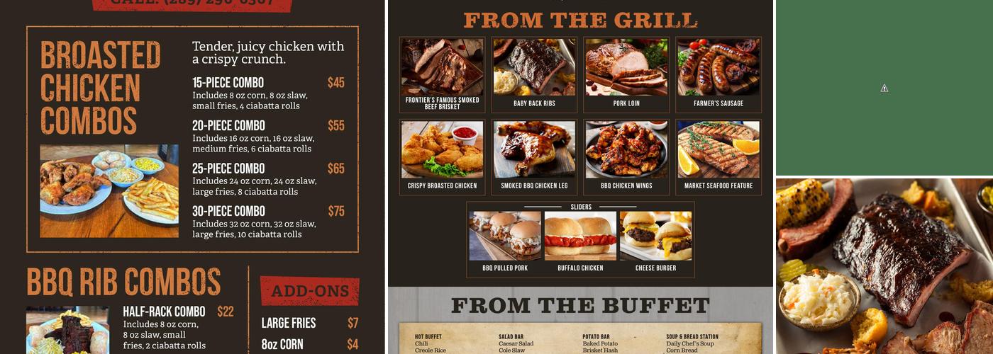Frontier BBQ and Smokehouse Menu