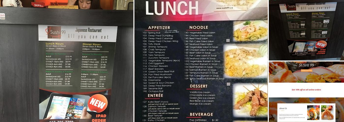 Sushi 99 Menu