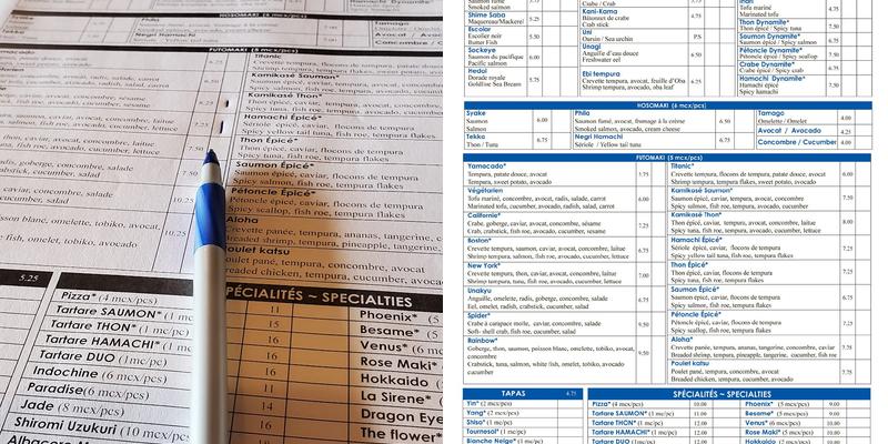 Katoreya Sushi Restaurant Menu