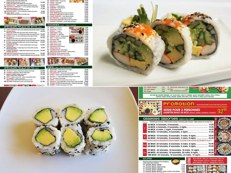 Bako Sushi Menu