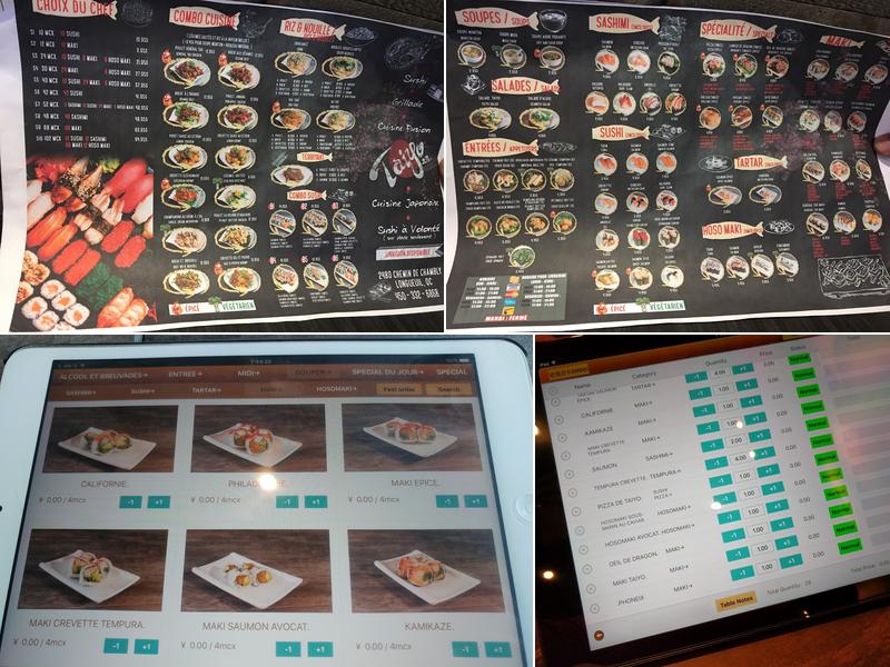 Taiyo Longueuil Menu