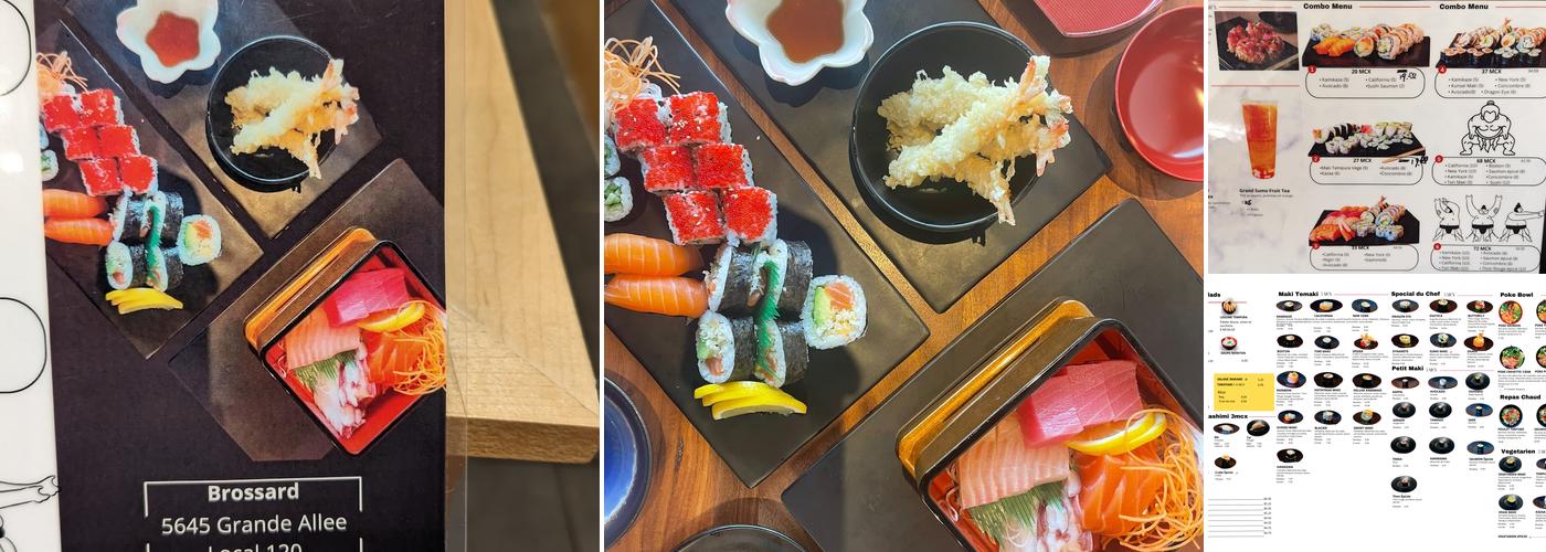 Grand Sumo Sushi Menu