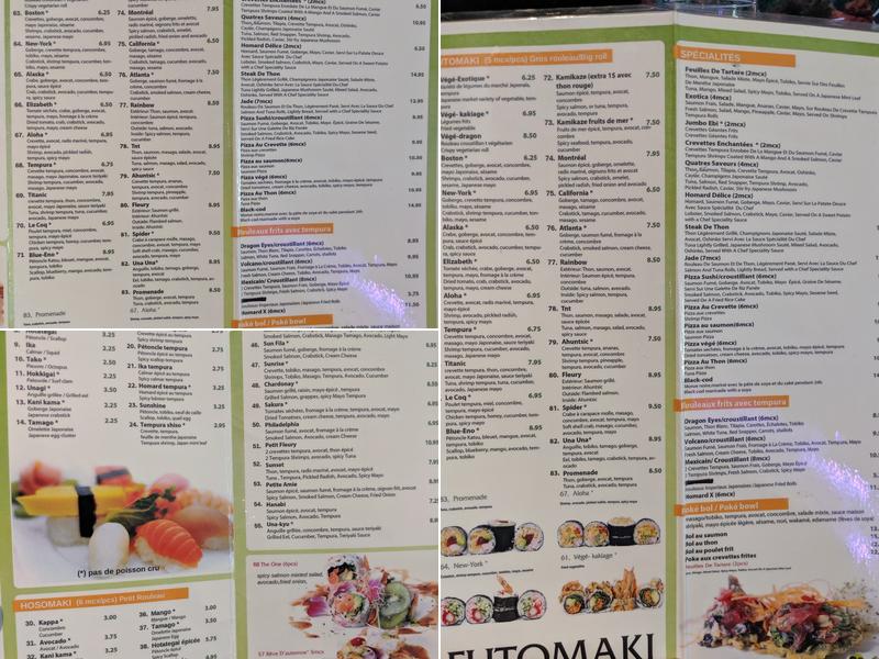 Sushi Ami Menu