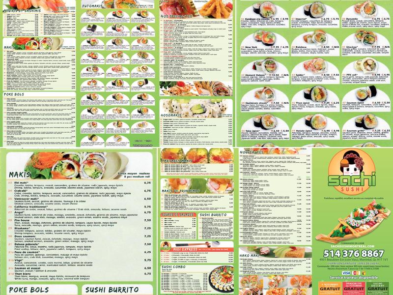 SACHI SUSHI Menu