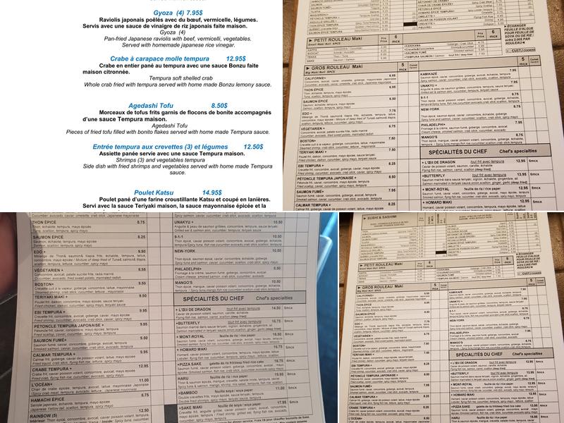 Restaurant Sake Menu