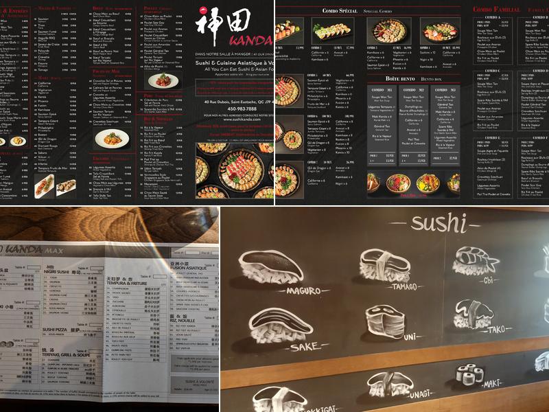 Kanda sushi Menu