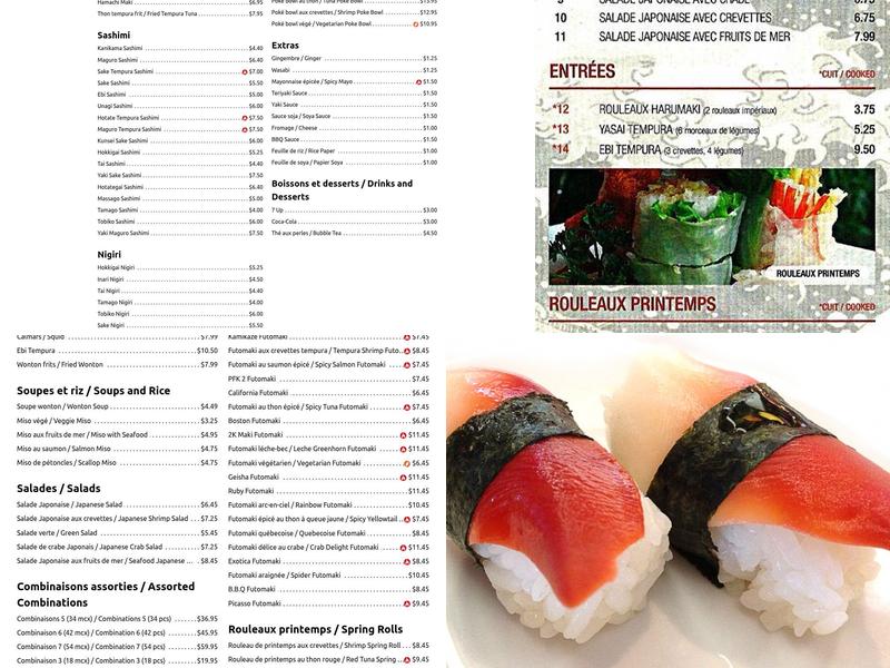 2k Sushi Express Menu