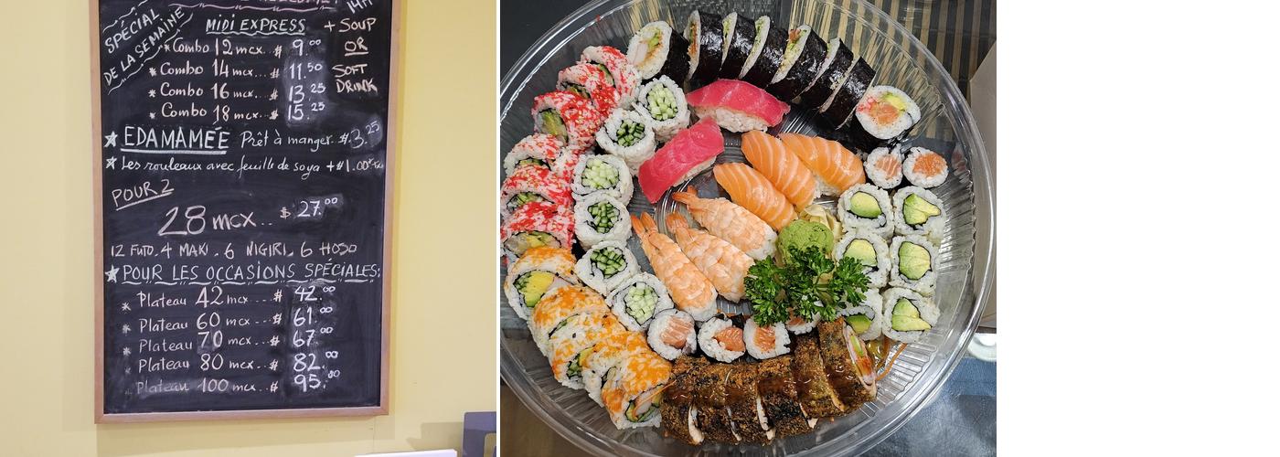 Oko Sushi Menu