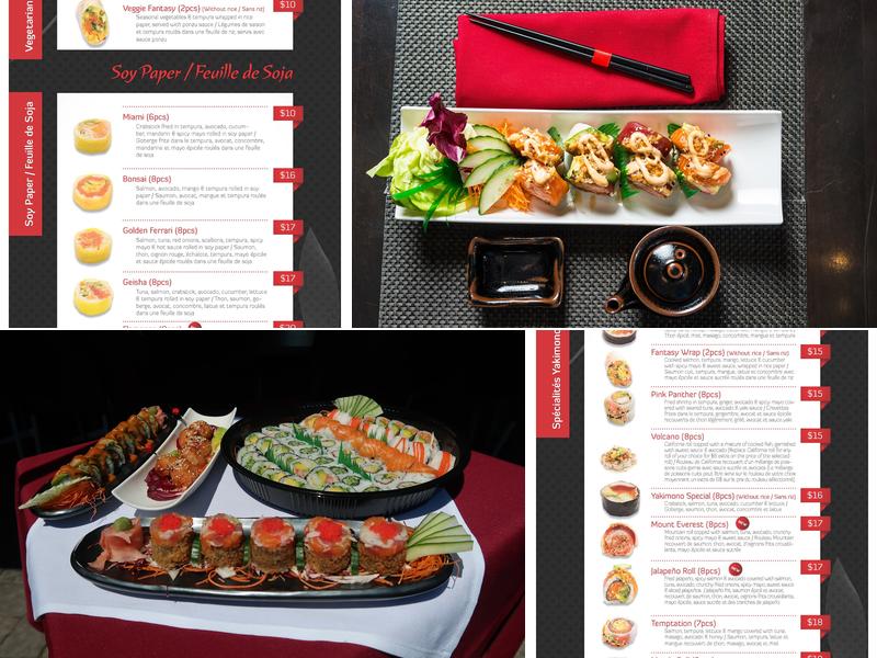 Kosher Sushi Yakimono Menu