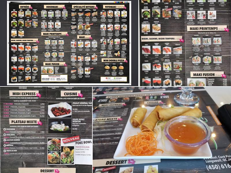 Mitsuki Longueuil Menu