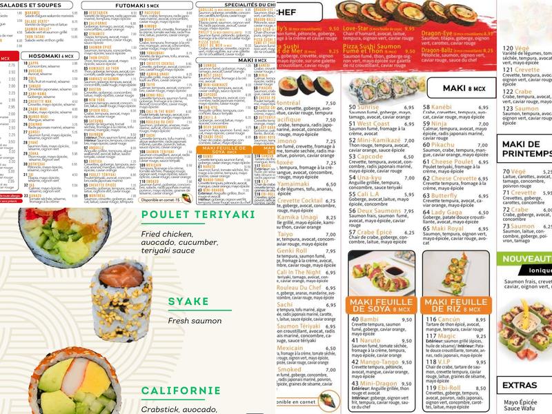 Genki Sushi Menu