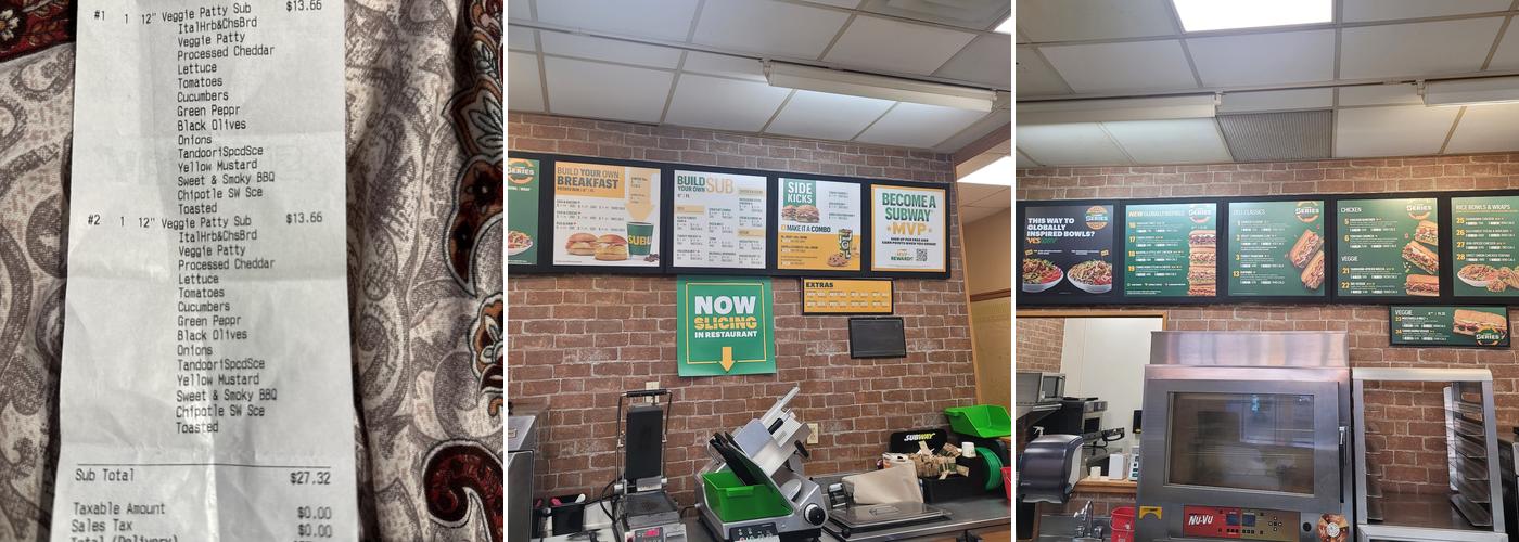 Subway Menu