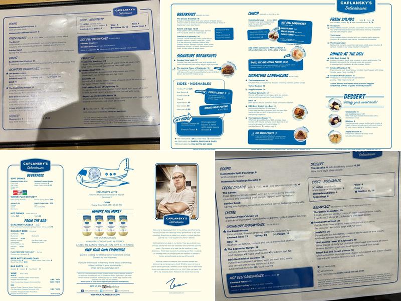 Caplansky’s Deli Menu