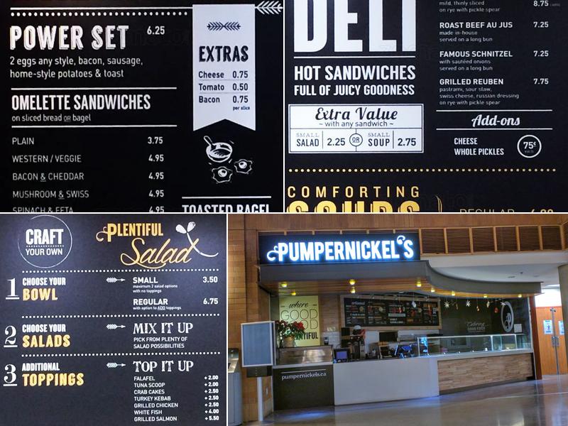 Pumpernickel's Menu