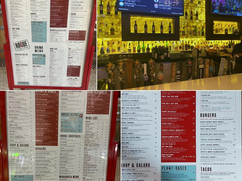 Rogue Kitchen & Wetbar Menu