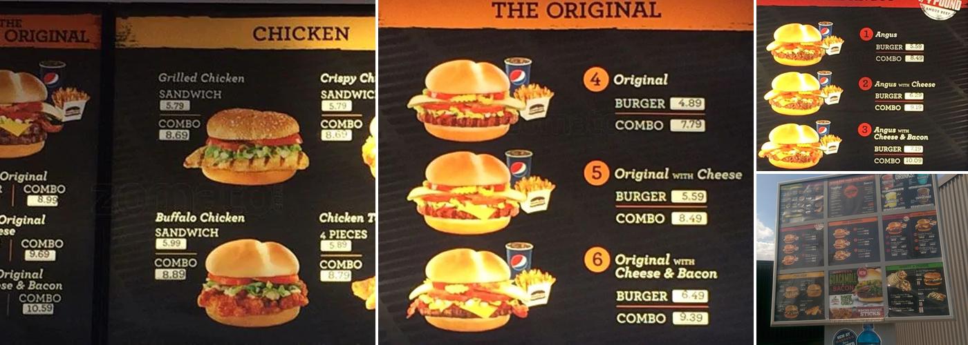 Harvey's Menu