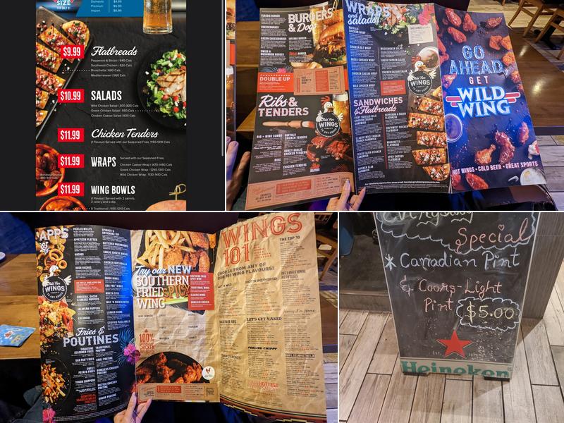 Wild Wing Menu