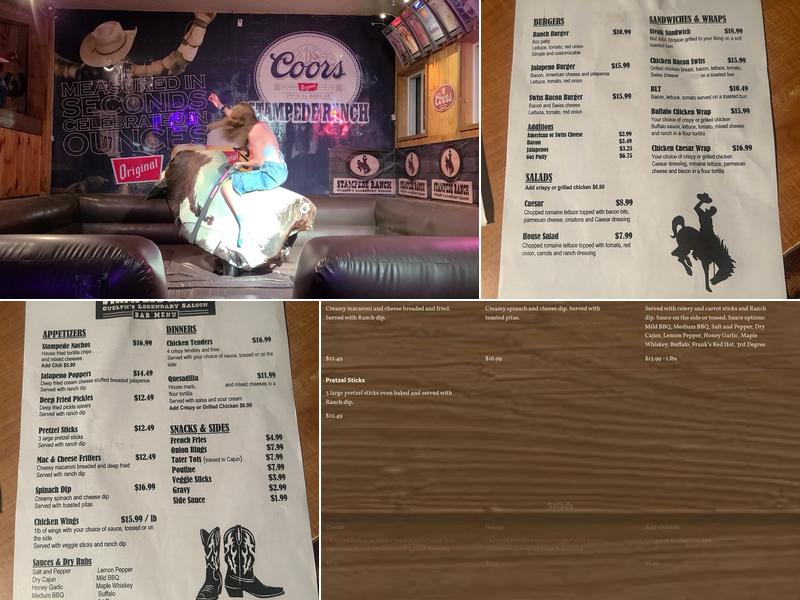Stampede Ranch Menu