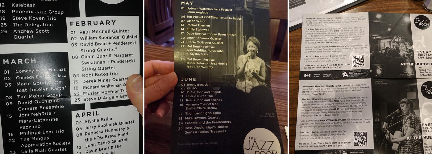 The Jazz Room Menu
