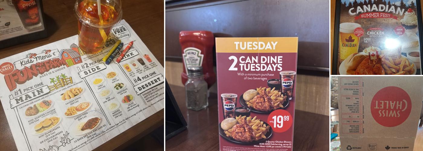 Swiss Chalet Menu