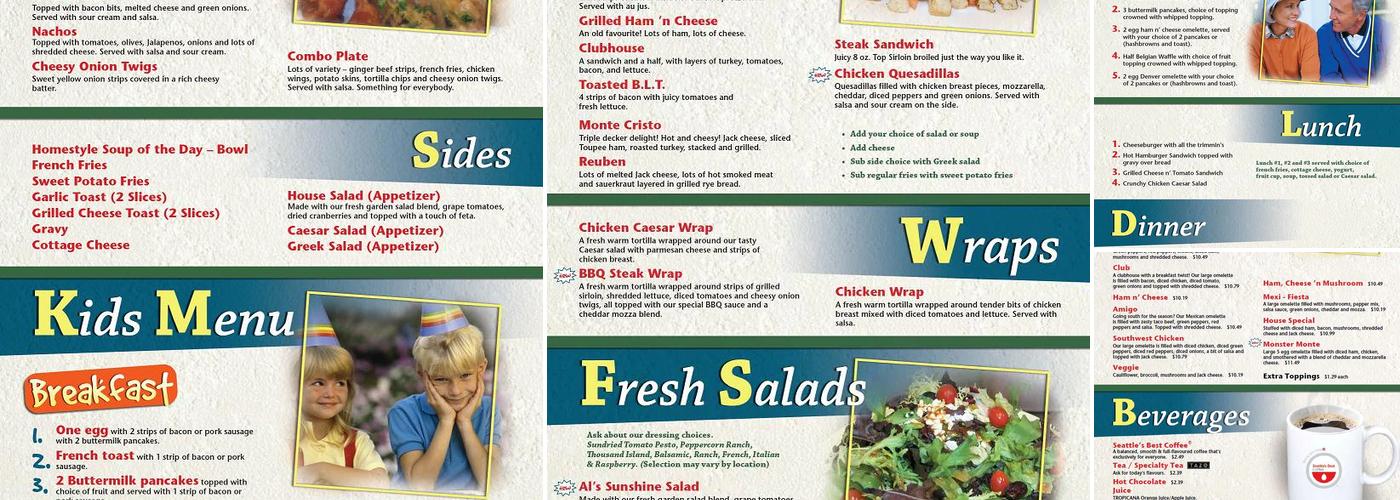 Albert's Family Restaurant Menu