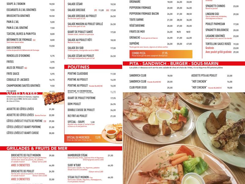 Rôtisserie Pizzeria Grenache Menu