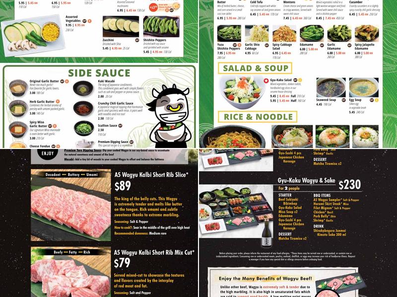 Gyu-Kaku Japanese BBQ Menu