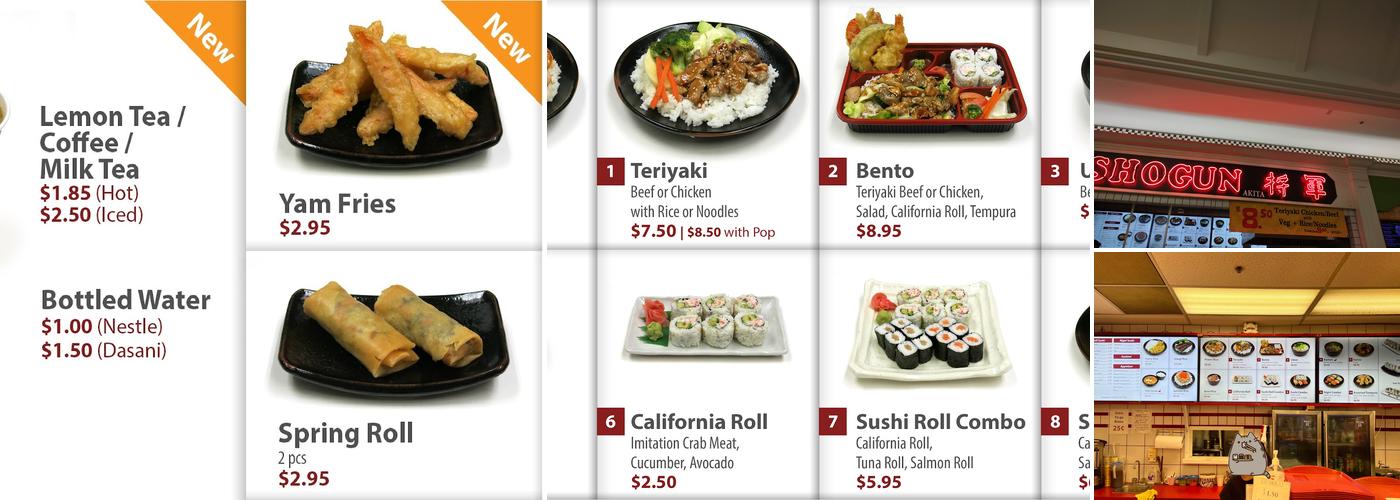 Shogun Menu