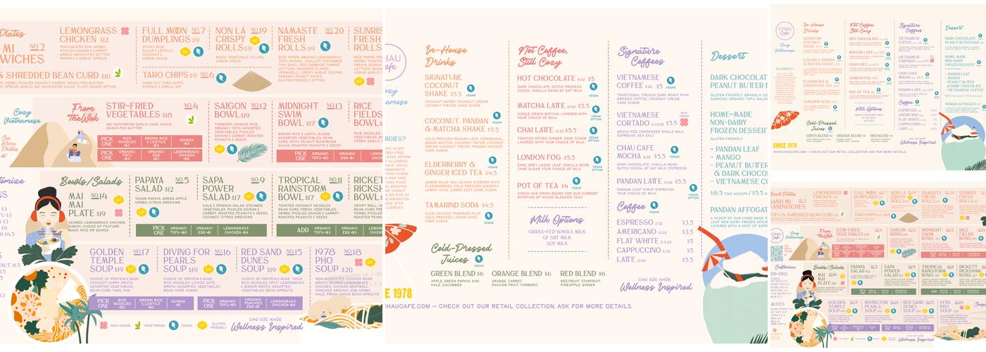 Chau Veggie Express Menu