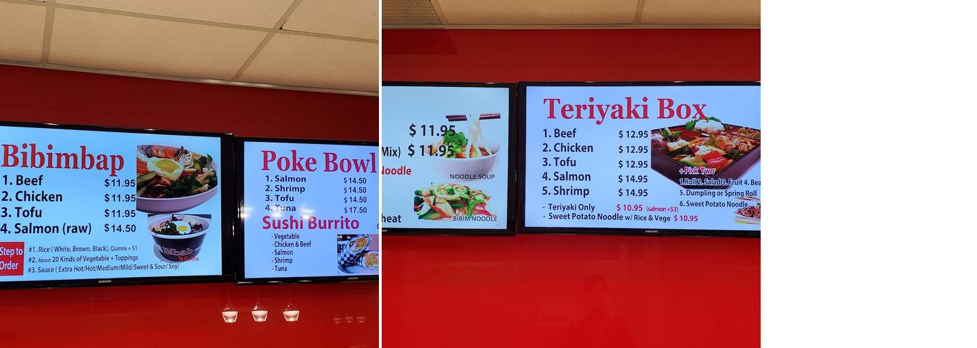 Bibab Express Menu