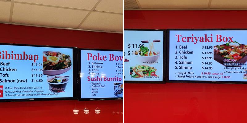 Bibab Express Menu