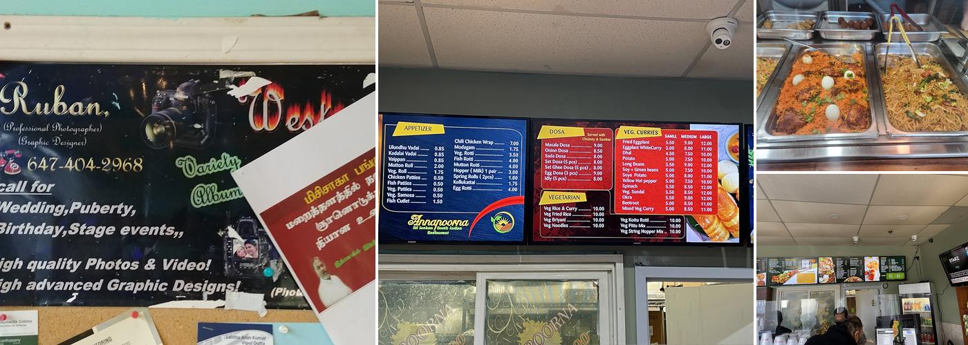 Annapoorna Takeout Menu