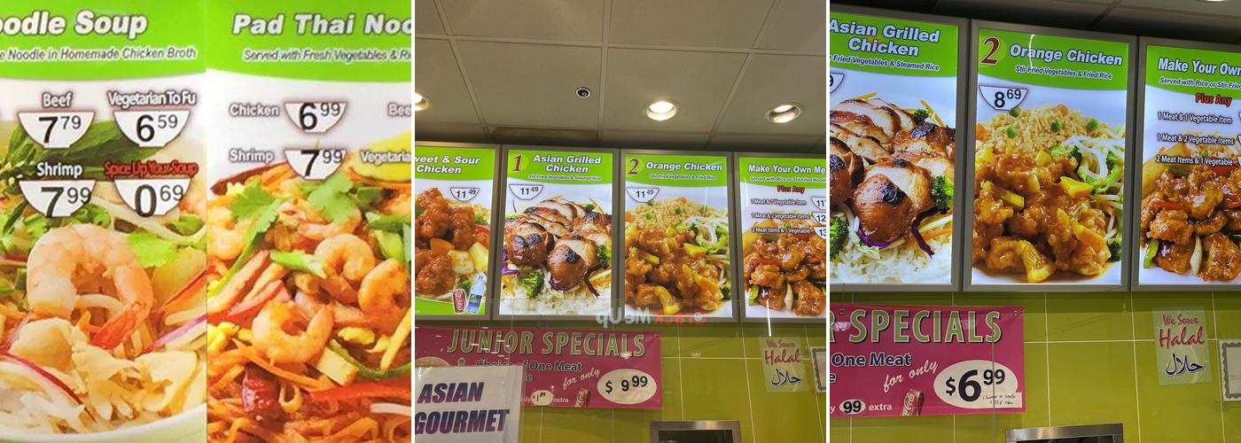 Fusia Asian Kitchen Menu