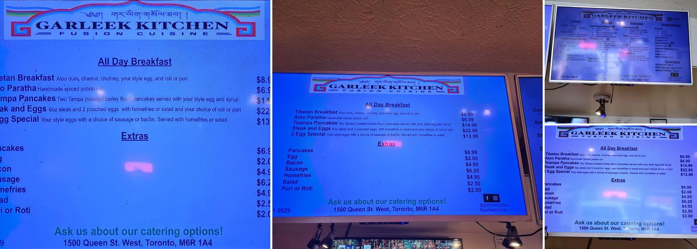 Garleek Kitchen Menu