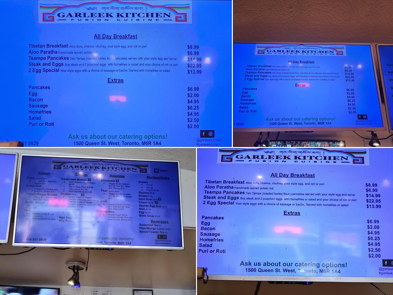 Garleek Kitchen Menu