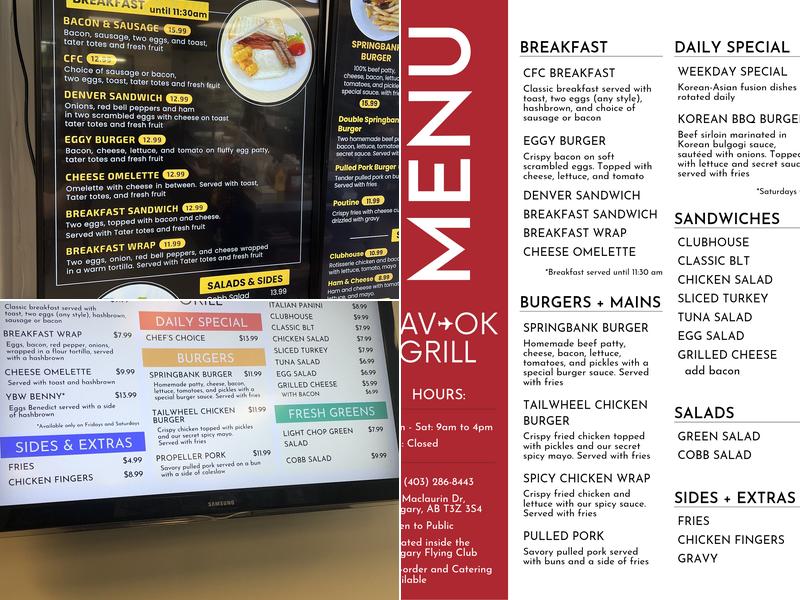 Cav-Ok Grill Ltd Menu
