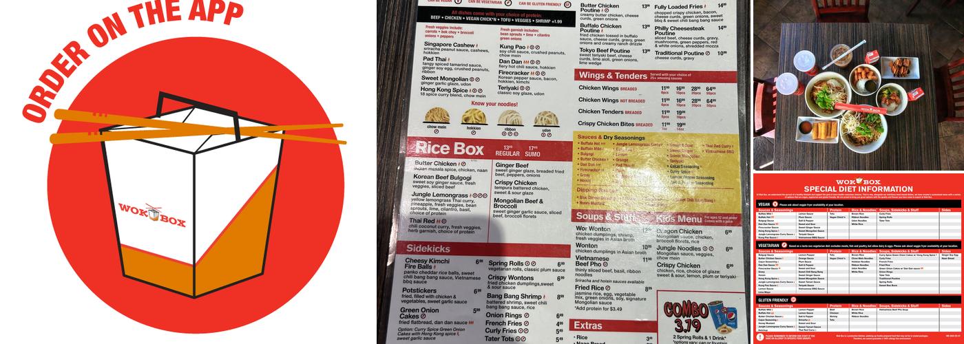 Wok Box - Cold Lake Menu