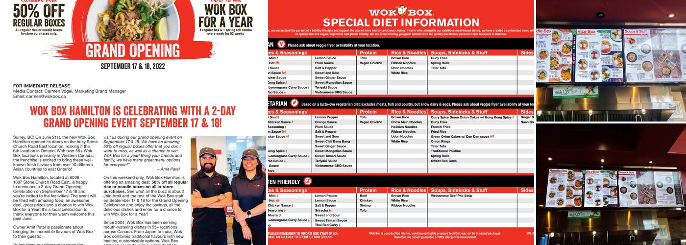 Wok Box - Meadows Menu