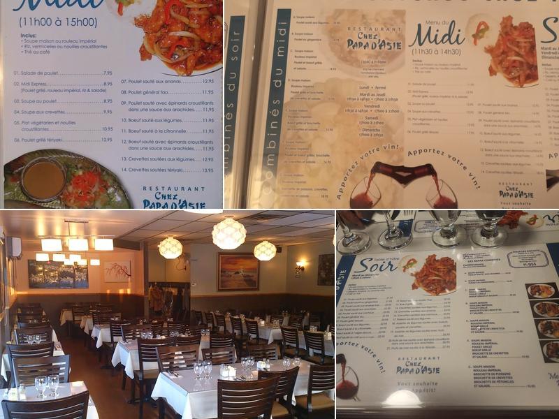 Chez Papa D'asie Menu