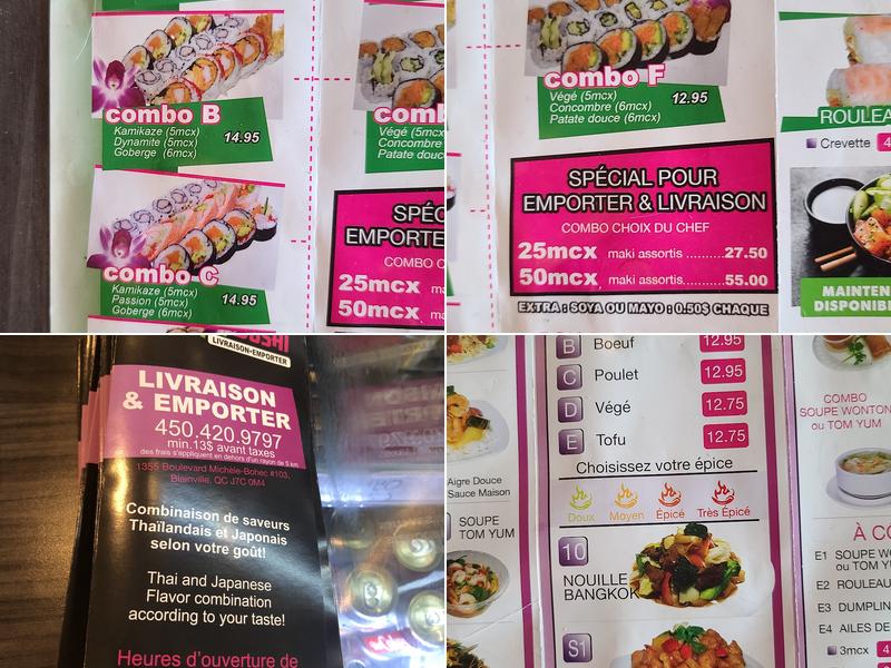 ThaiNsushi (Livraison Disponible) Menu