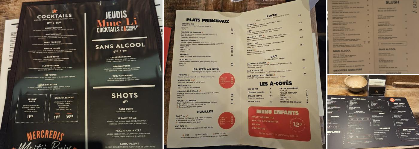 Sésame Menu
