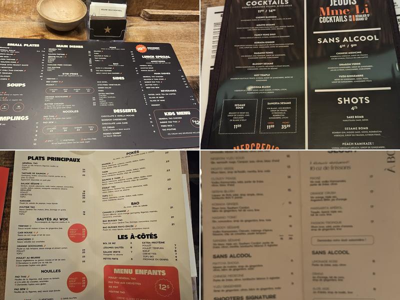 Sésame Menu