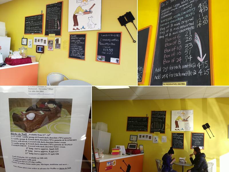 Damien's Belgian Waffles Ltd Menu